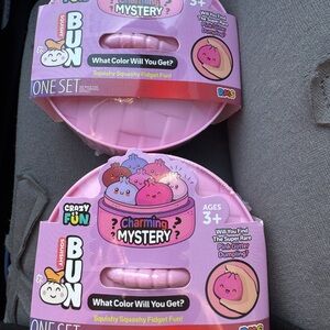 pink Mystery Squishy Dumpling bun Valentines Day Edition lot of 2 charming